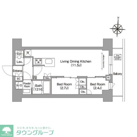 コンフォリア・リヴ南品川の物件間取画像